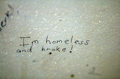 Homeless and broke.Photo by Quinn Dombrowski